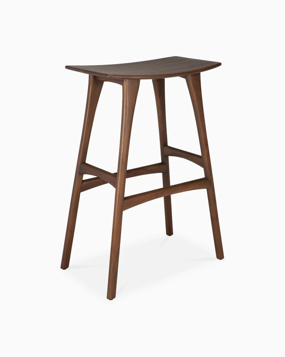 Brown Teak / No Cushion / Bar Height (32")