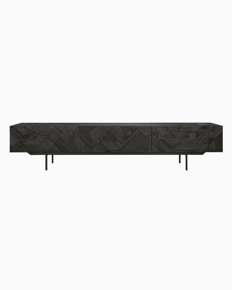 Black Teak / Two Drawers (94.5")