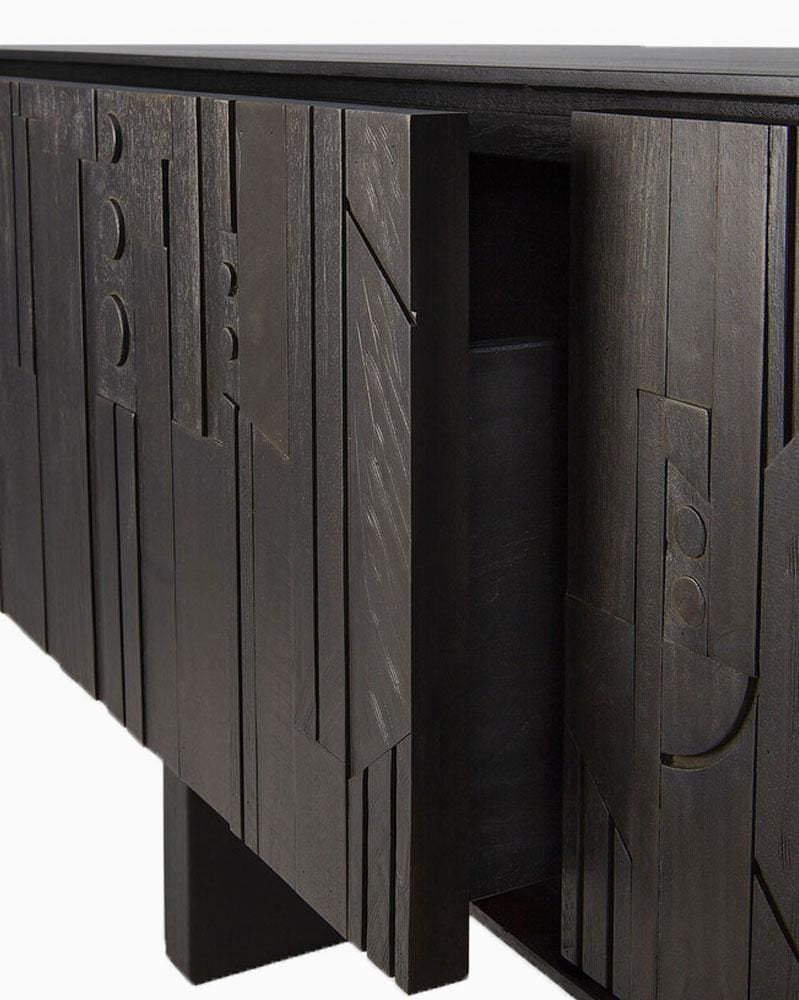 Black Teak / One Drawer (64")