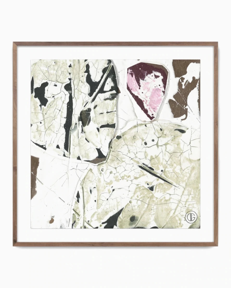 40" x 40" / Rustic Walnut / Framed Paper