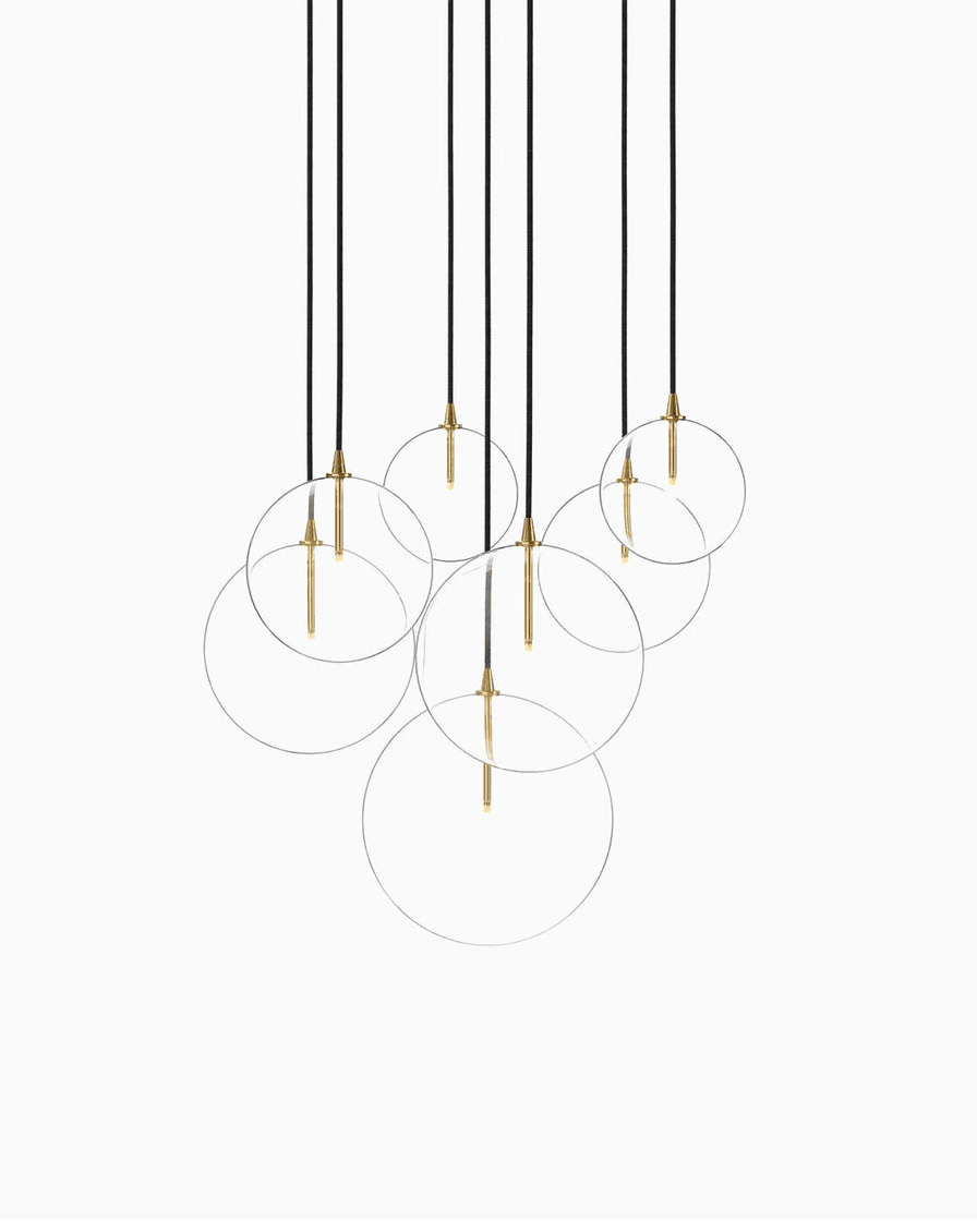 Burnished Brass / Clear Glass