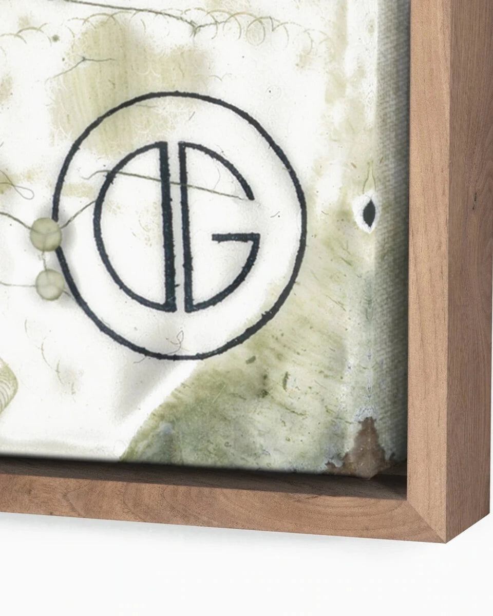 40" x 40" / Rustic Walnut / Framed Canvas
