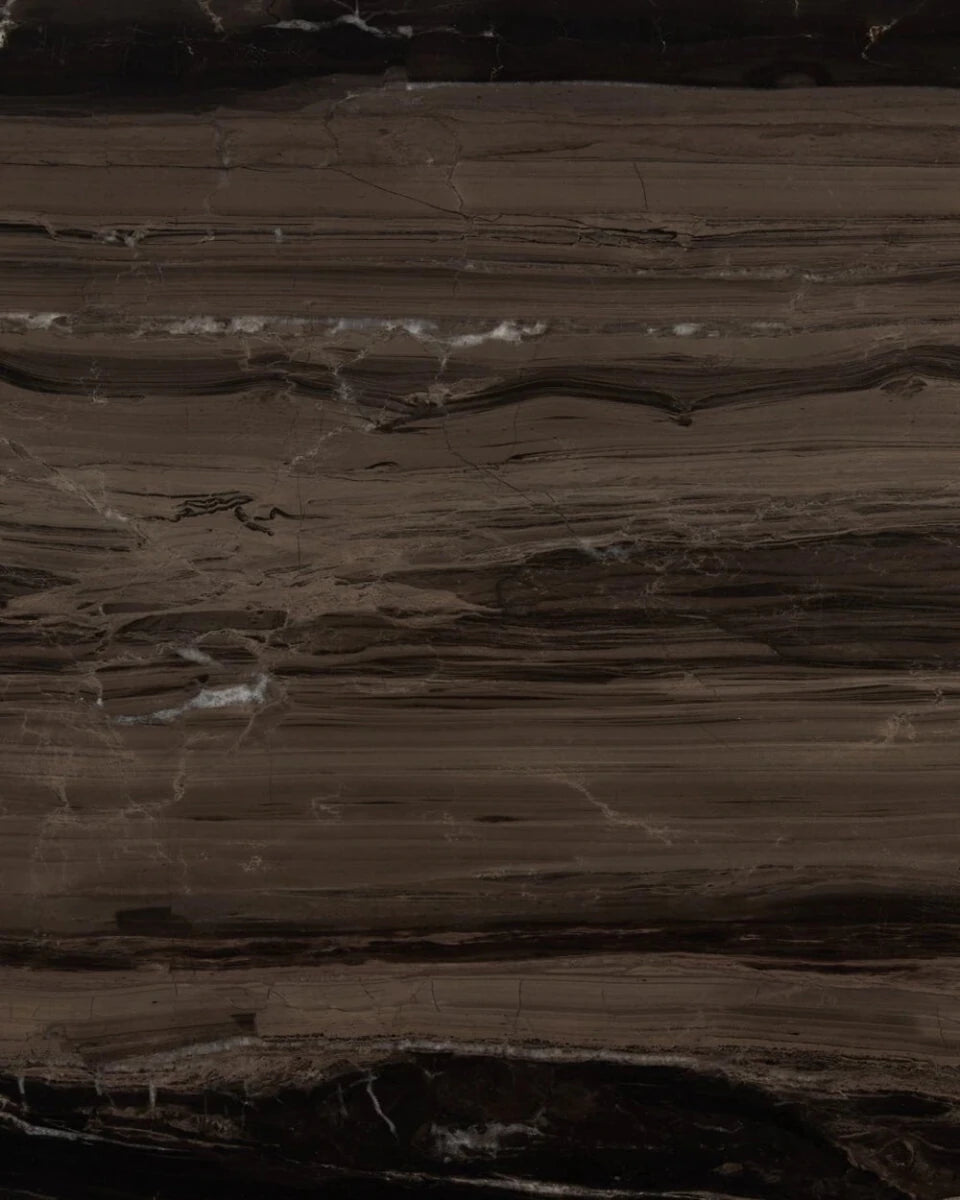Large Antique White Marble / Small Rocky Brown Marble