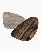 Small Antique White Marble / Large Rocky Brown Marble
