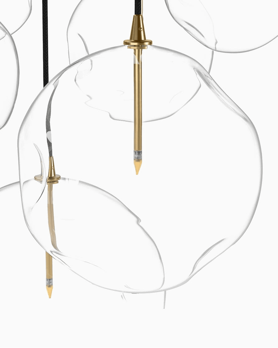 Burnished Brass / Organic Glass