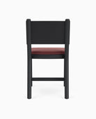 Cabernet Velvet Seat / Black Leather Back / Ebony Oak Frame