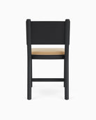 Caramel Velvet Seat / Black Leather Back / Ebony Oak Frame