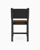Cognac Velvet Seat / Black Leather Back / Ebony Oak Frame