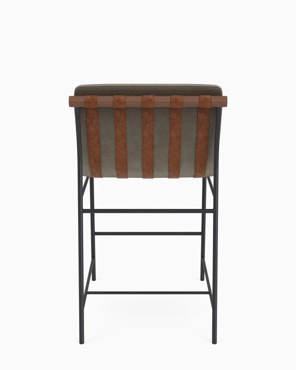 Mushroom Velvet / Walnut / Counter (24" Height)