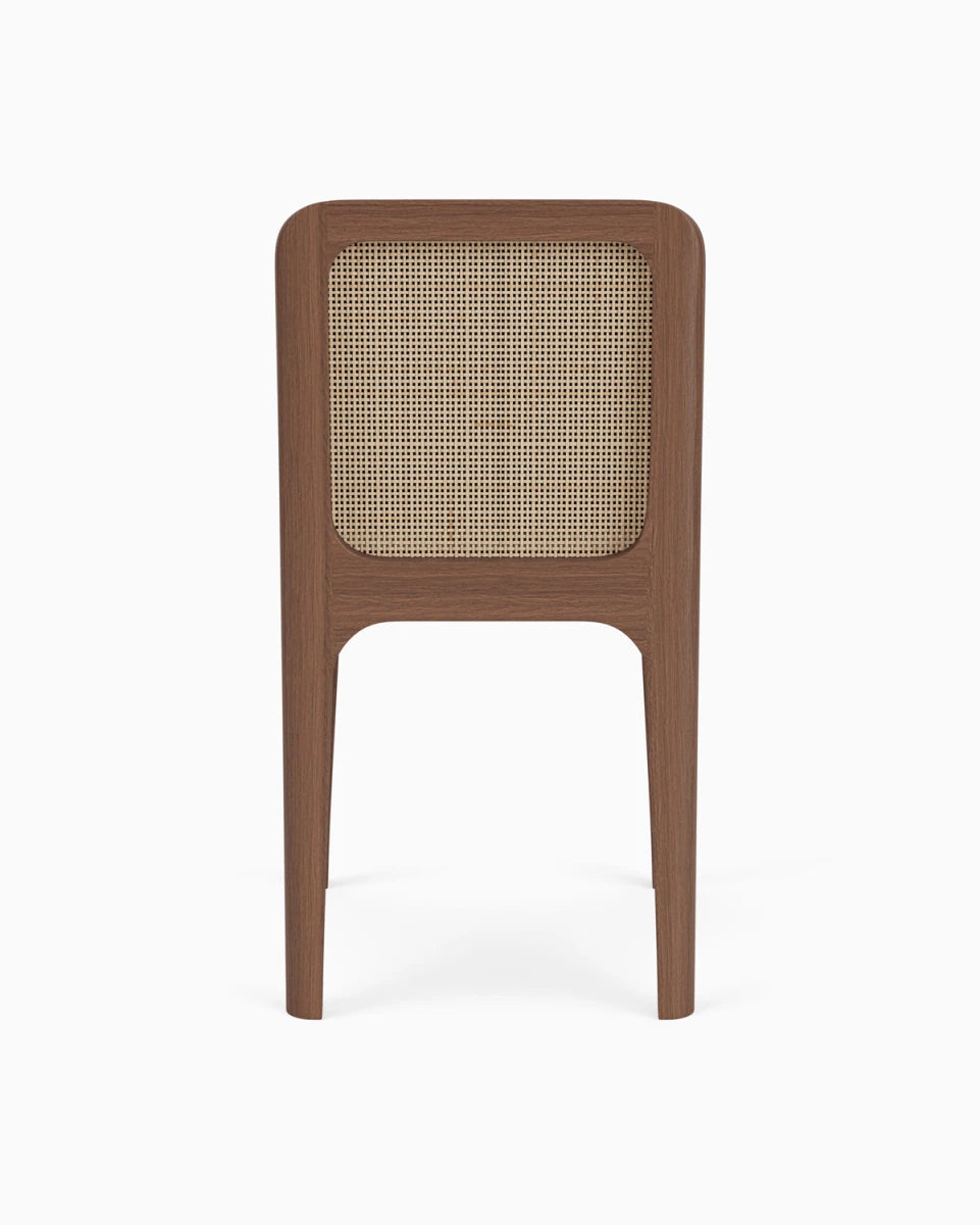 Mushroom Velvet Seat / Walnut Frame