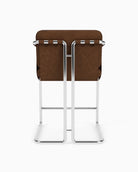 Chestnut Leather Seat / Chestnut Leather Sling / Polished Steel / Counter (24.5" Height)