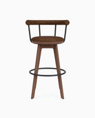 Chestnut Brown Leather / Walnut / Bar (31" Height)
