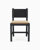 Caramel Velvet Seat / Black Leather Back / Ebony Oak Frame