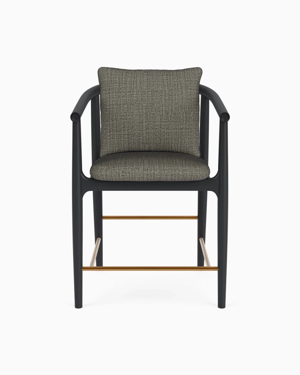 Noir Basketweave / Black Leather / Ebony / Counter (24" Height)