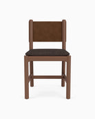 Ember Grey Seat / Chestnut Brown Leather Back / Walnut Frame
