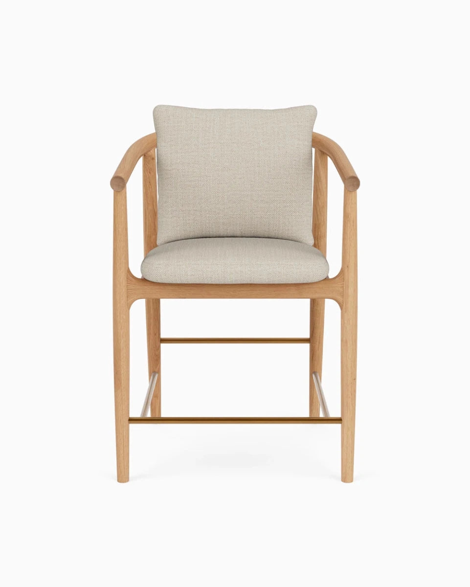 Latte Basketweave / Pearl Leather / White Oak / Counter (24" Height)