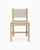 Latte Basketweave Seat / Pearl Leather Back / White Oak Frame