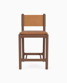 Saddle Leather Seat / Saddle Leather Back / Walnut Frame / Counter (26" Height)