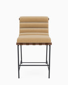 Caramel Velvet / Chestnut Leather Straps / Walnut / Counter (24" Height)