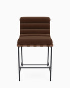 Cognac Velvet / Chestnut Leather Straps / Walnut / Counter (24" Height)