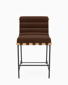 Cognac Velvet / Chestnut Leather Straps / White Oak / Counter (24" Height)