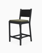 Balsam Velvet Seat / Black Leather Back / Ebony Oak Frame / Counter (26" Height)