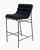 Ebony Velvet / Chestnut Leather Straps / White Oak / Bar (30" Height)