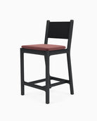 Cabernet Velvet Seat / Black Leather Back / Ebony Oak Frame / Counter (26" Height)