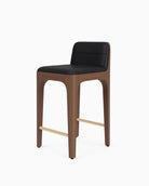 Black Leather Seat / Walnut Frame / Counter (27" Height)