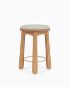 Pearl Leather Seat / White Oak / Counter (24.5" Height)