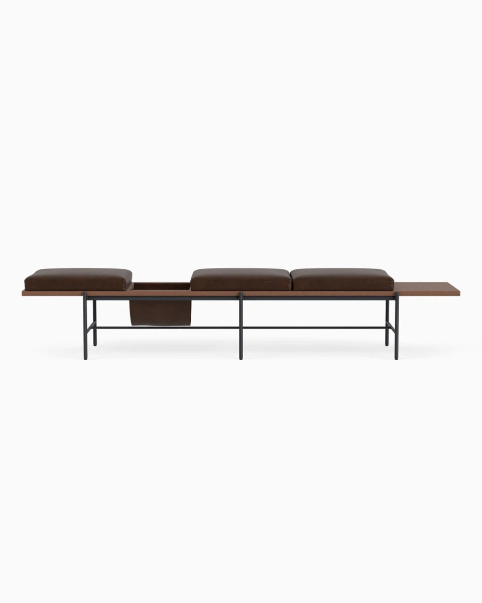 Maple Brown Leather / Walnut / 86" Long