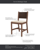 Oat Woven Seat / Chestnut Brown Leather Back / Walnut Frame