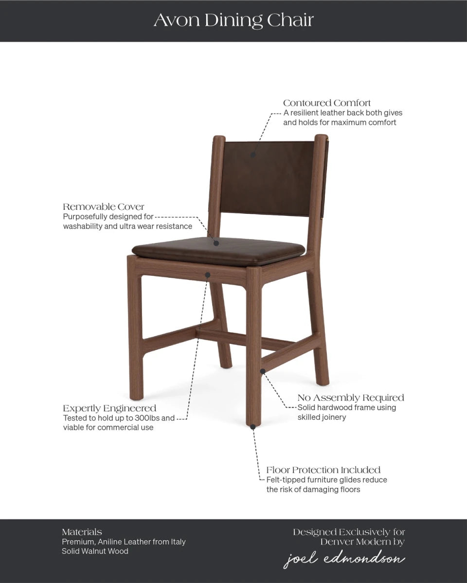 Chestnut Brown Leather Seat / Chestnut Brown Leather Back / Walnut Frame