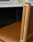 Saddle Leather Seat / Saddle Leather Back / White Oak Frame / Counter (26" Height)
