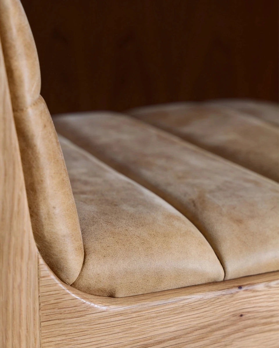 Sunflower Leather Seat / White Oak Frame / Counter (27" Height)