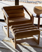 Sunflower Leather / White Oak Frame