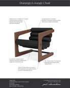 Black Leather / Walnut Frame