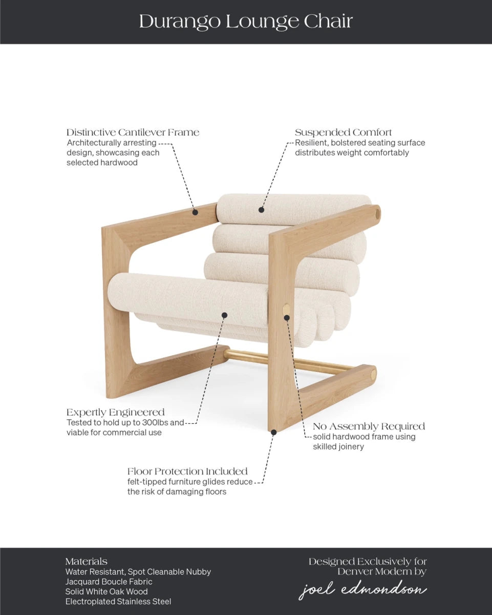 Mist Boucle / White Oak Frame