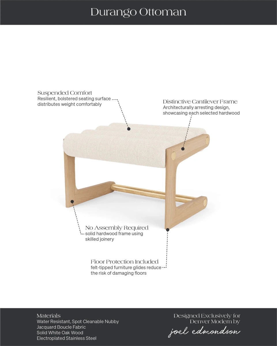 Mist Boucle / White Oak Frame