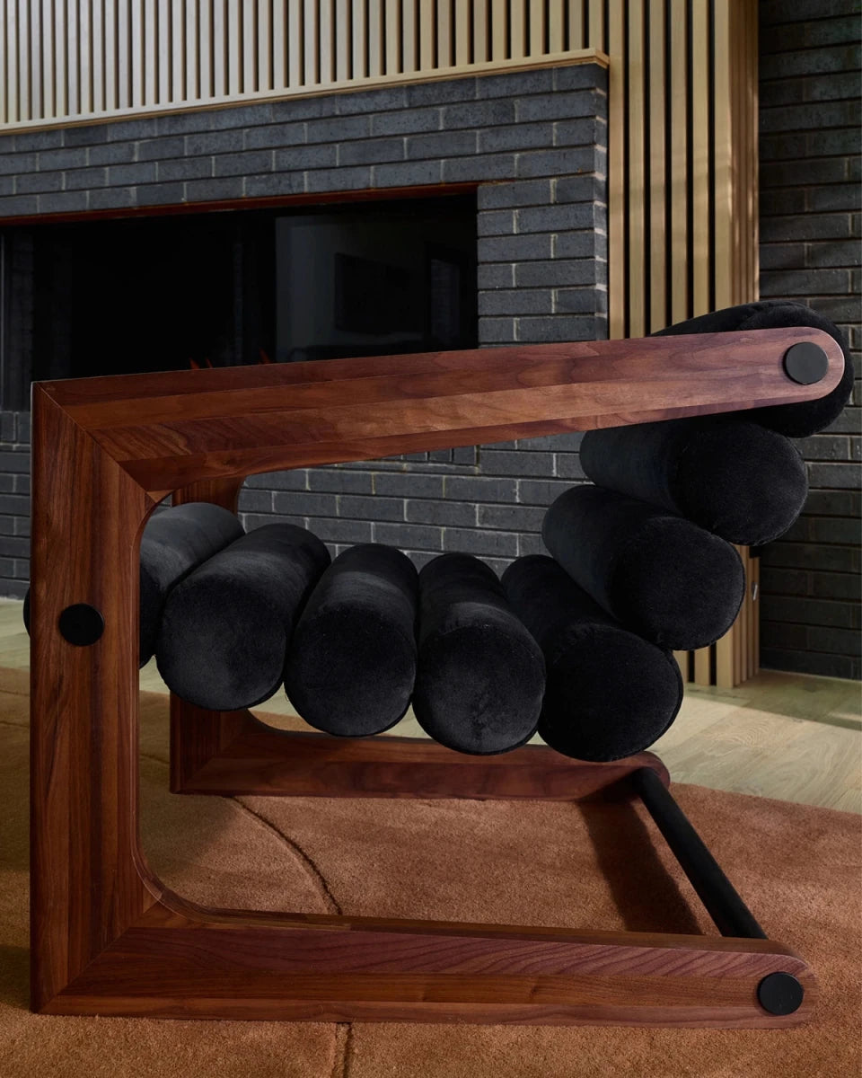 Ebony Velvet / Walnut Frame