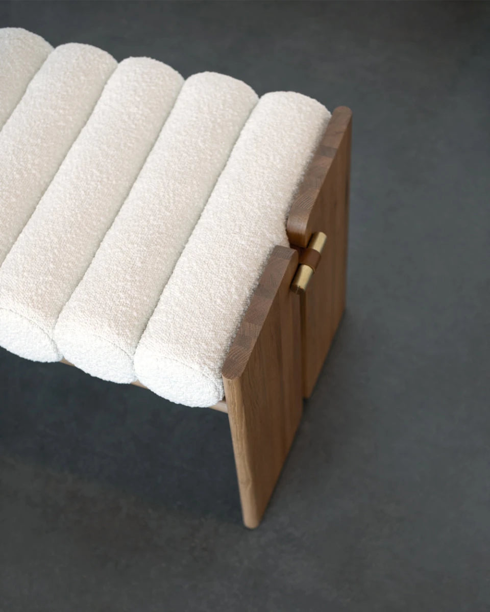 White Boucle / White Oak