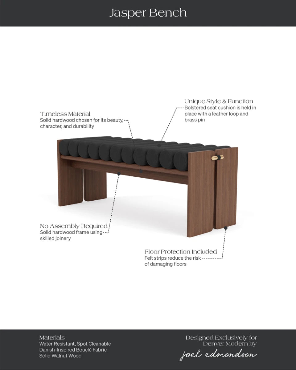 Charcoal Boucle / Walnut
