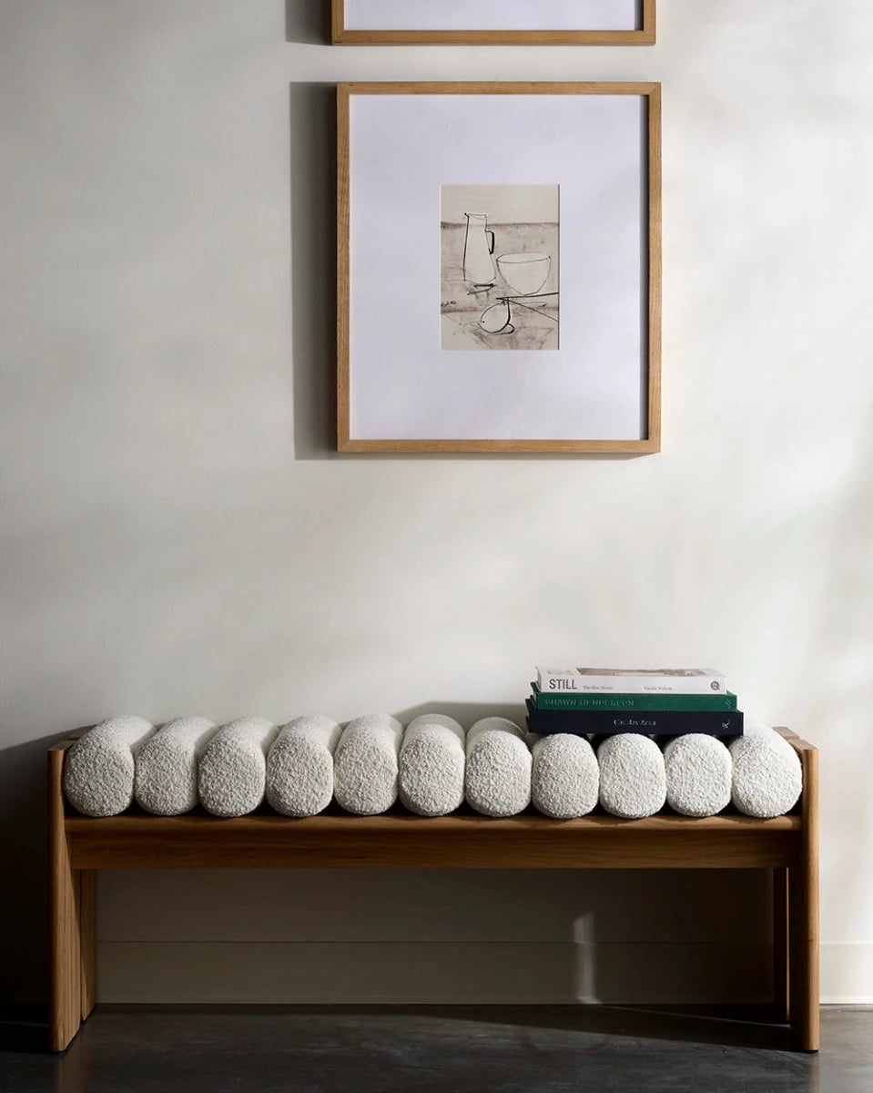White Boucle / White Oak