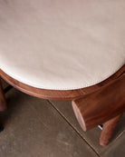 Walnut Frame / Pearl Leather Cushion / Counter (24" Height)