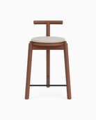 Walnut Frame / Pearl Leather Cushion / Counter (24" Height)