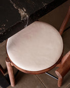 Walnut Frame / Pearl Leather Cushion / Counter (24" Height)
