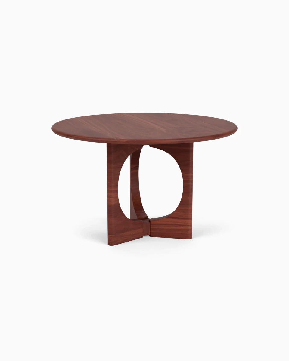 Walnut / 48" round | Seats 3