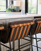 Charcoal Boucle / Heirloom Oak Straps / Walnut / Counter (24" Height)