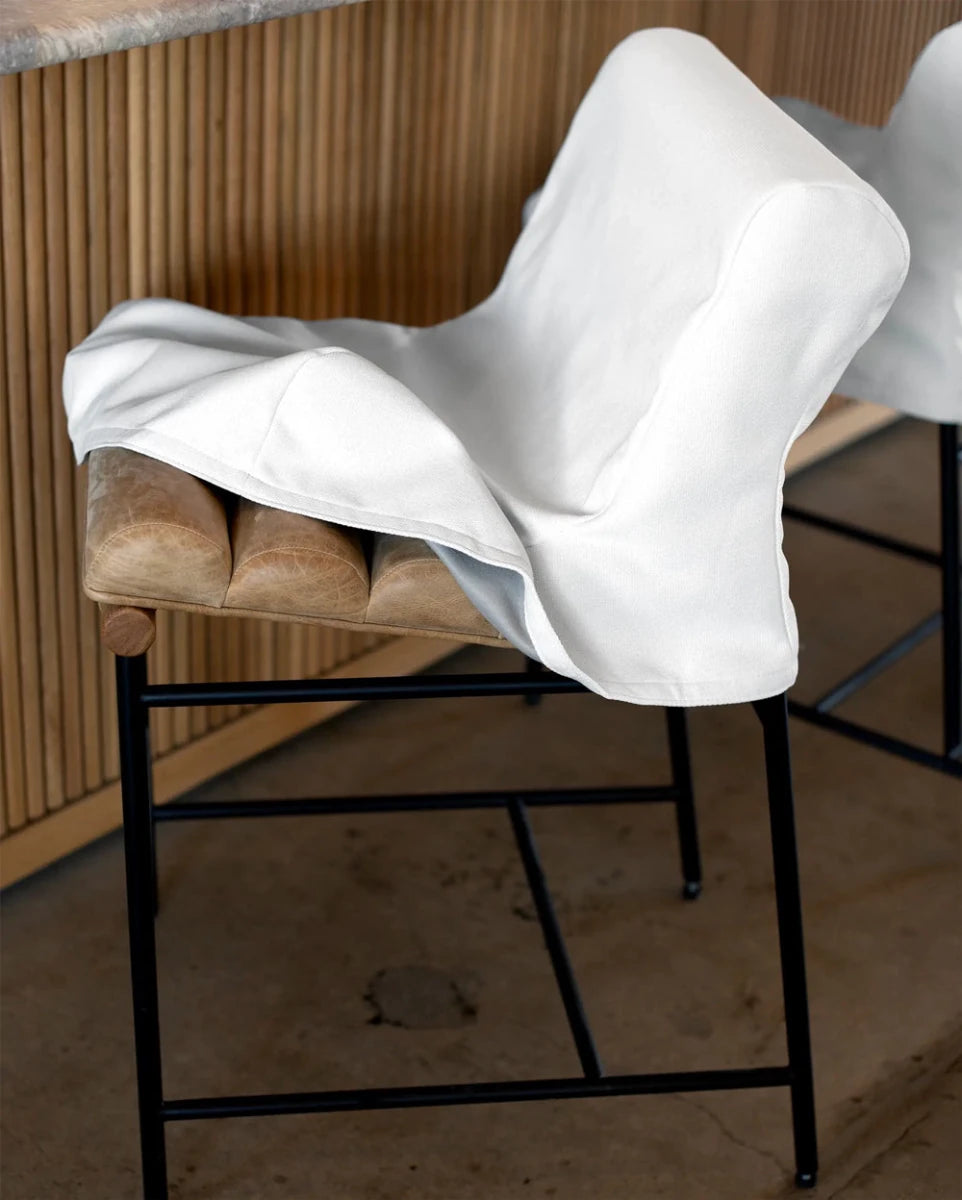 Ivory FIQA Woven / Vail Stool Cover