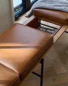 Saddle Leather / White Oak / 86" Long